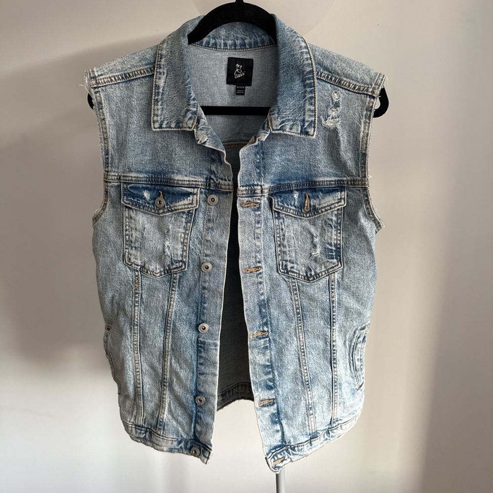Art Class Light Blue Denim Vest